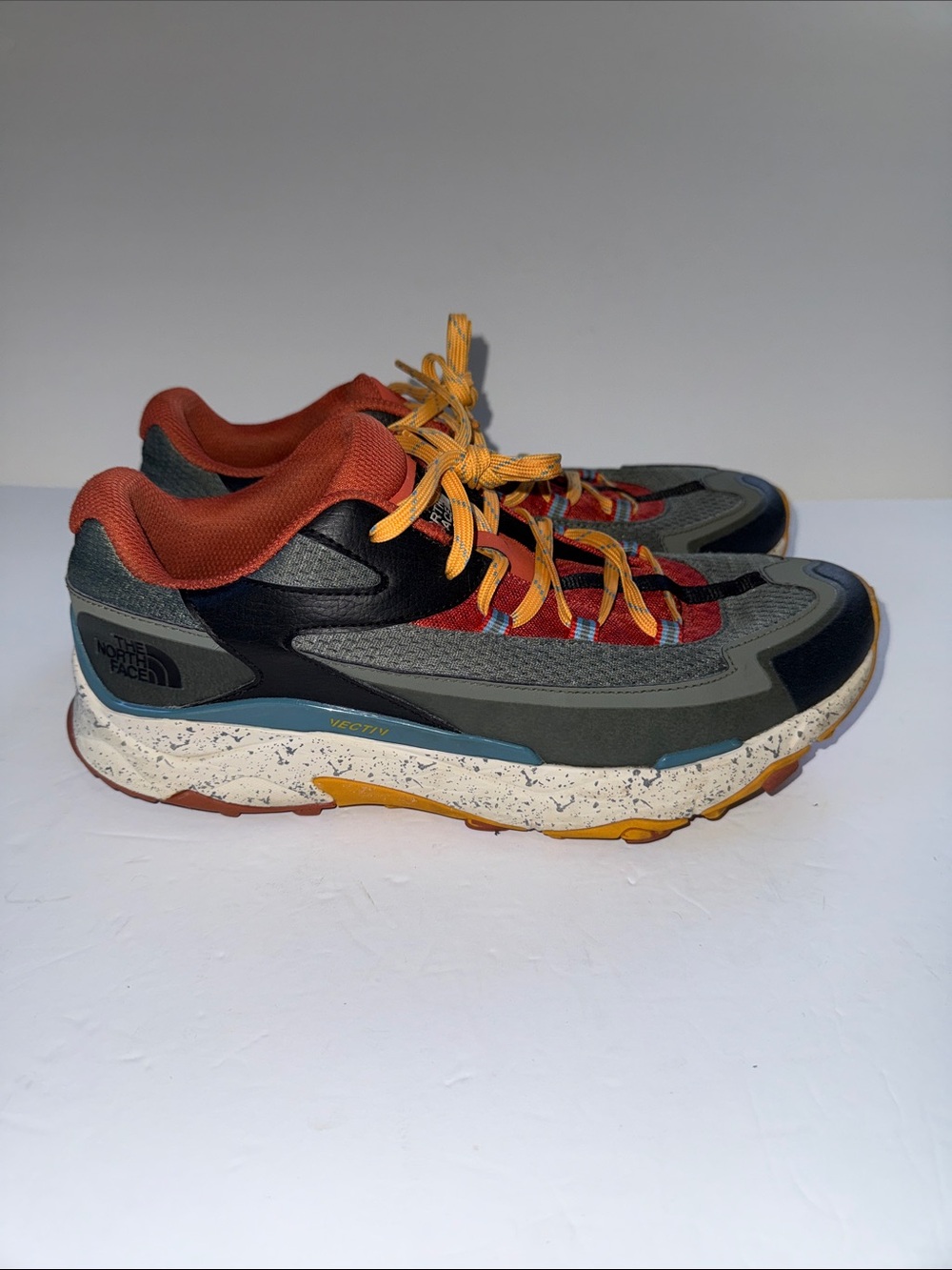The North Face Men's Trail Sneakers - Gray, Orange & Yellow Accents